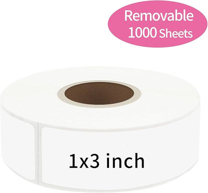 1000 Blank Removable Labels, Blank Removable Freezer Labels Water Oil Resistant by STARLIBOO