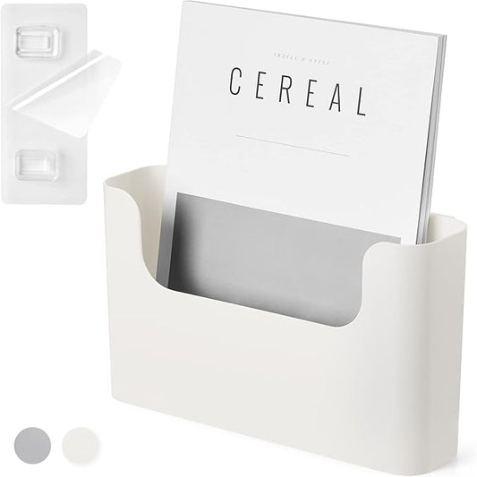 YOHOM No Drilling File Holder Wall Mails Magazines Organizer Adhesive Door Mount by Yohom