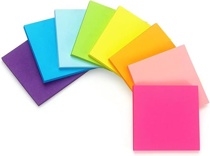 Early Buy 24 Pads Sticky Notes 8 Bright Color Self-Stick Notes 3 in x 3 in - Image 2