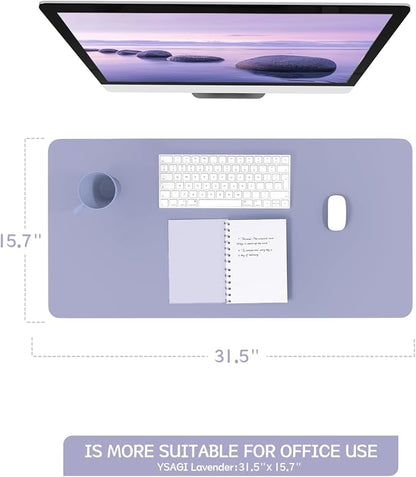 YSAGi Non-Slip Leather Desk Pad, Waterproof Laptop Computer Desk Keyboard Mat - Image 2