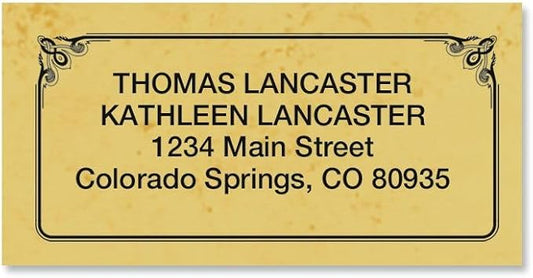 Antique Personalized Return Address Labels- Set of 144, Large Self-Adhesive by ColorfulImages