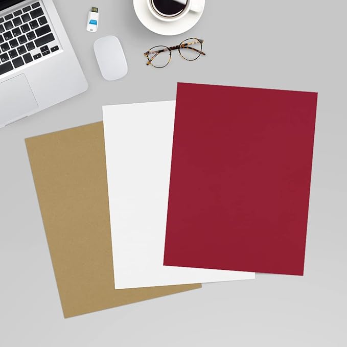 LUXPaper 8.5" x 11" Paper | Letter Size | Garnet Red | 80lb. Text | 250 Qty - Image 6