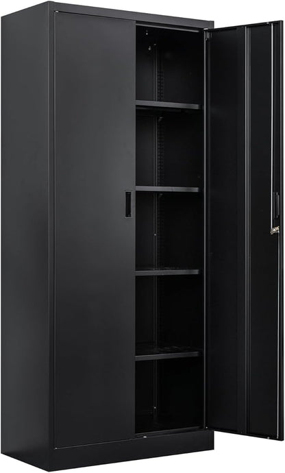 TaskStorz Storage Cabinet, 72 Inch Tall Metal Storage Cabinet by TaskStorz