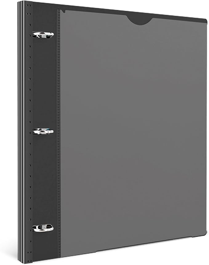 INFUN Telescoping 3 Ring Binder -1PCS-Black, Flexible Round Binder by INFUN