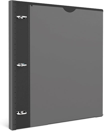 INFUN Telescoping 3 Ring Binder -1PCS-Black, Flexible Round Binder by INFUN