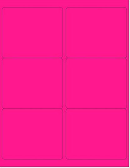 8-1/2 x 11" Neon Color High Light Fluorescent Labels by NextDayLabels