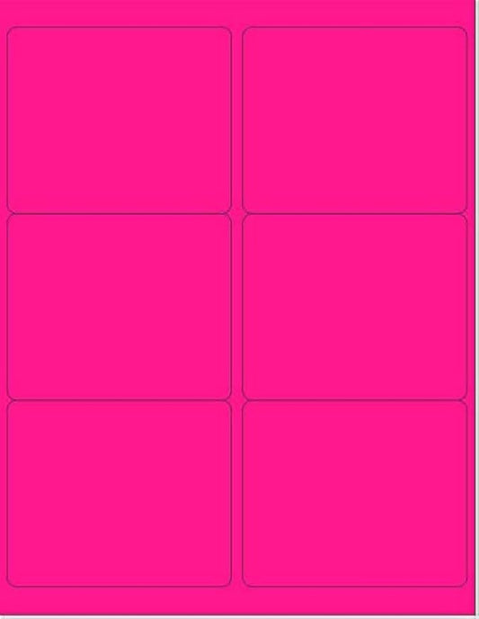 8-1/2 x 11" Neon Color High Light Fluorescent Labels by NextDayLabels