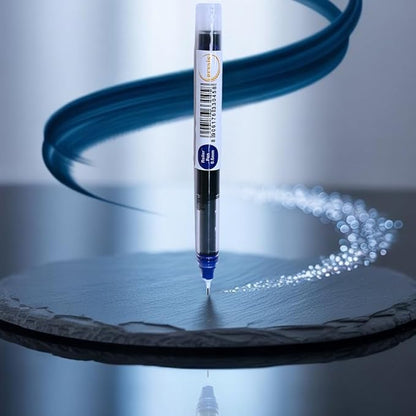 REVAIS Blue Gel Pens Pack of 6 | 0.6mm Smooth Writing Rollerball Pen | Premium - Image 4