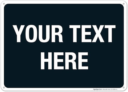 Personalized Custom Black Background Customize by SigoSigns