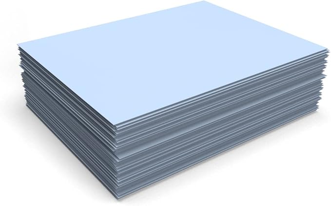 LUXPaper 8.5" x 11" Paper | Letter Size | Baby Blue | 80lb. Text | 50 Qty - Image 4