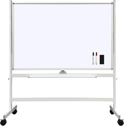 Large Rolling Whiteboard on Wheels, Portable Standing Dry Erase Board Easel - Image 2