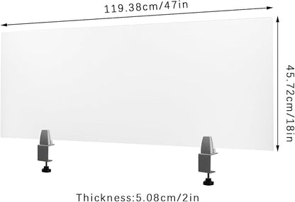 Desk Divider, Acrylic Desk Privacy Panels, Privacy Desk Screen, Frosted Acrylic - Image 3