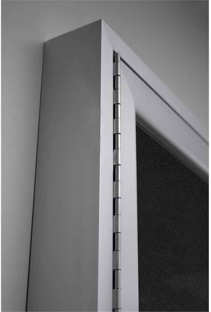 Ghent 48" x 96" 3-Door indoor Enclosed Recycled Rubber Bulletin Board, Shatter - Image 2