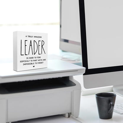 Leader Appreciation Gifts Leadership Gifts, Inspirational Office Decor Wooden - Image 6