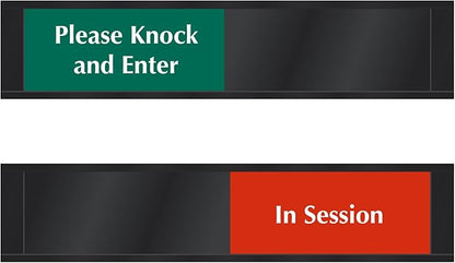 SmartSign Privacy Sign Please Knock And Enter/In Session Door Slider Sign by SmartSign