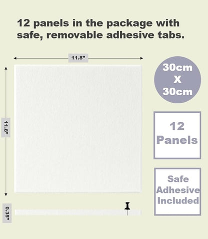 White Cork Board Tiles | Large Cork Board Alternative | Felt Wall Tiles | - Image 3