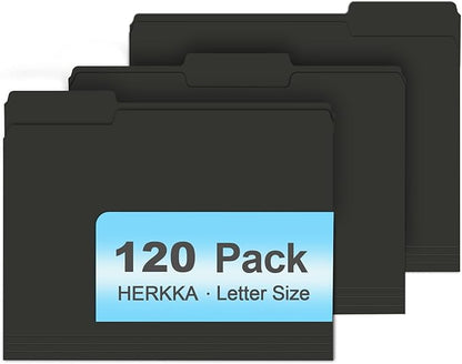 File Folder, HERKKA 120 Pack 1/3 Cut Tab File Folders, File Folders Great by HERKKA