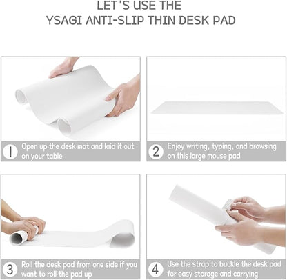 YSAGi Non-Slip Leather Desk Pad, Waterproof Laptop Computer Desk Keyboard Mat - Image 7
