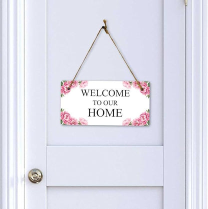Signs ByLITA Peony Blush Personalized Hanging Wall or Door Sign | Custom Signage - Image 6