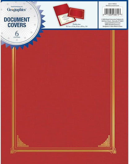 Geographics Classic Linen Red Certificate Holders - Image 5