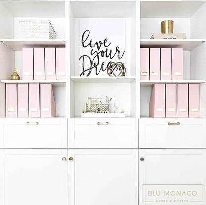 BLU MONACO Set of 6 Foldable Pink Magazine Holder - Image 4