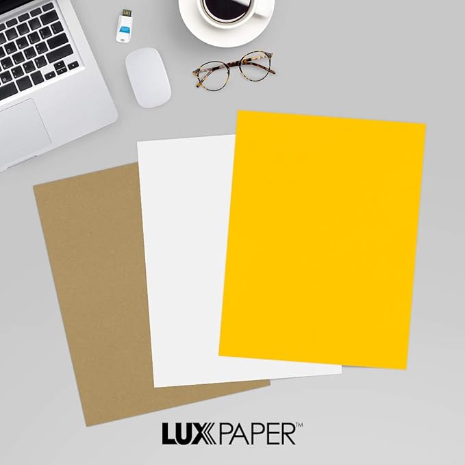 LUXPaper 8.5" x 11" Paper | Letter Size | Sunflower Yellow | 80lb. Text | 250 - Image 9