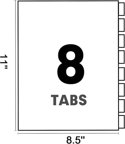 Binder Divider, PANDRI 200 Pack Binder Index Dividers - Image 7