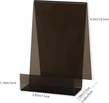 ZOEY Acrylic Book Stand with Ledge Black Display Easels Plate - Image 2