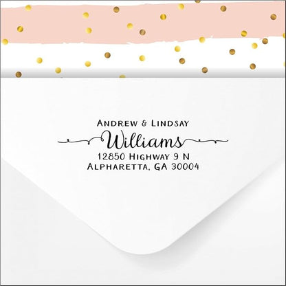 PrettySweetParty Self Inking Return Address Stamp by PrettySweetParty