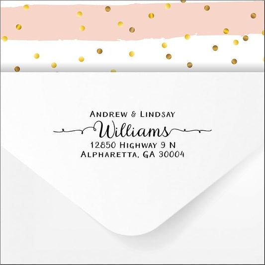 PrettySweetParty Self Inking Return Address Stamp by PrettySweetParty
