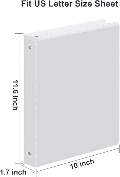 3 Ring Binder 1 Inch, ViVin Sturdy 1"-Round Ring Binder - Image 2