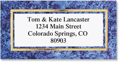 Granite & Gold Foil Border Return Address Labels by ColorfulImages
