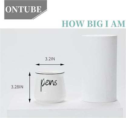 ONTUBE Porcelain Pens Holder Stand, Ceramic Pencils Holder - Image 4