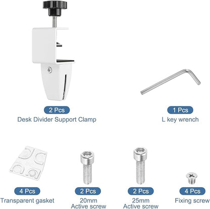 PATIKIL 2 Pcs 1/8" to 1/2" Adjustable Desk Divider Partition Clips, Aluminum - Image 3
