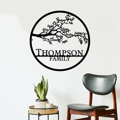 Custom Metal Signs | Personalized Monogram Name Sign | Outdoor Wall Art by AVAGift