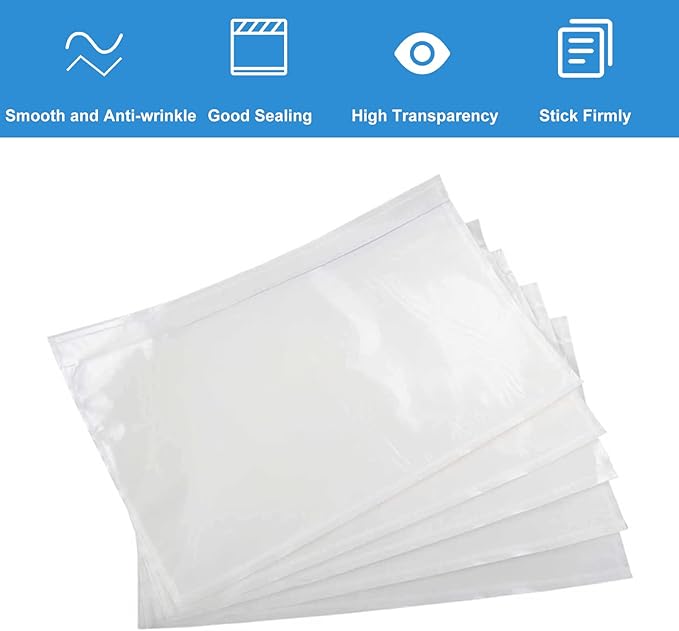 Shipping Labels Sleeves, Packing Slip Envelope Pouches 7.5" x 5.5" Packing List - Image 4