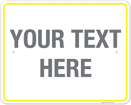 Personalized Custom Customize for Office, Delivery Yellow Sign, 24x30 Inches by SigoSigns