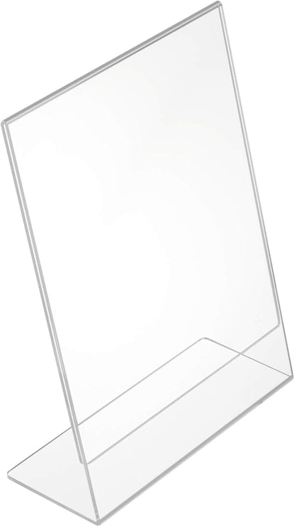 NIUBEE 6Pack Slant Back Acrylic Sign Holder 5x7 inches, Desktop Flyer Holder - Image 6