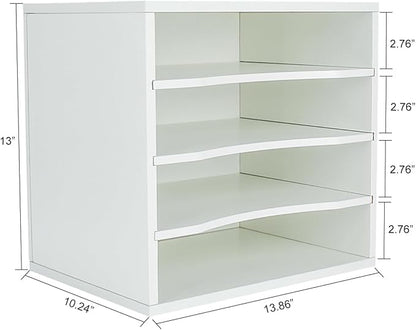 PAG Mail Sorter Organizer, Wood Countertop Literature Organizer, Office - Image 3