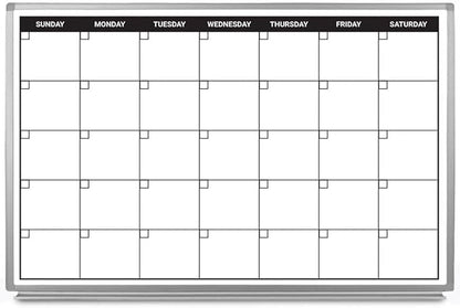 Month Calendar Dry-Erase Scheduling Whiteboard 60" x 40" by CreativeSafetySupply
