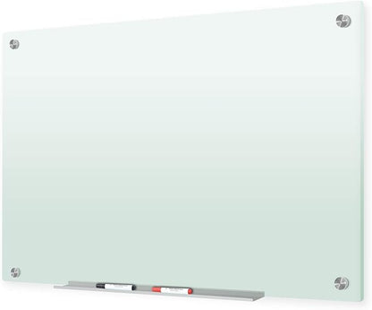 J&J worldwide Glass Whiteboard 47 x 35, Frosted Glass Dry Erase Board by JJworldwide