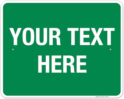 Personalized Custom Green Background Customize by SigoSigns