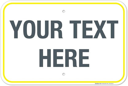 Personalized Custom Customize for Office, Delivery Yellow Sign, 12x18 Inches by SigoSigns