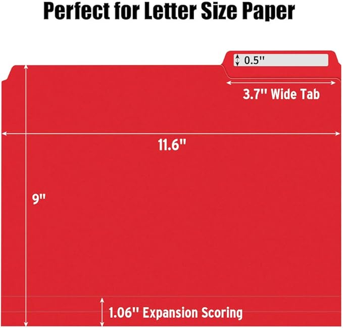 Sooez 6 Pack Plastic File Folders Colored - Image 7