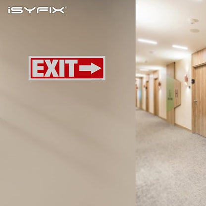iSYFIX Exit Signs Stickers 12 Pack 12x4 Inch - Image 7