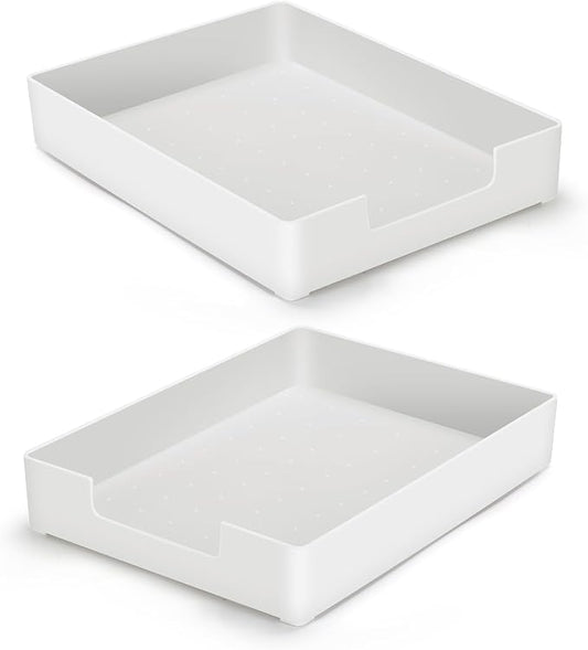 AZFUNN Letter-Size Tray Desk Letter Tray Paper Tray, Sturdy Heavy-Duty Plastic by AZFUNN