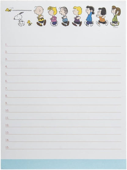 Graphique “Peanuts Run” Large Notepad | 150 Tear-Away Sheets | Task Planner | by GraphiquedeFrance