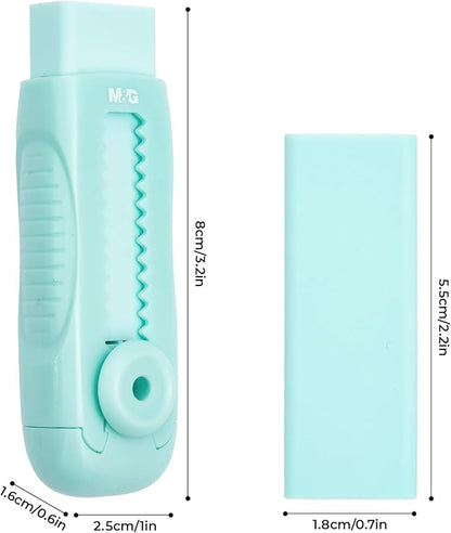 M&G 4 Pcs Cute Erasers for Kids Sliding Retractable Pencil Erasers, Push Pull - Image 5