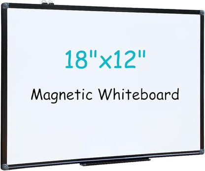 XIWODE 12x18 Inch Magnetic Dry Erase Whiteboard，Black Aluminum Frame by XIWODE