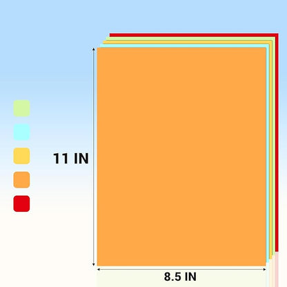 Cardstock Paper, 5 Colors Colored Cardstock 8.5x11, 80 Sheets Card Stock - Image 2